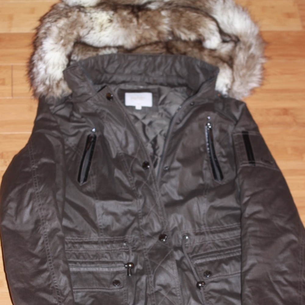 LAUNDRY by Shelli Segal Anorak Faux Fur Parka